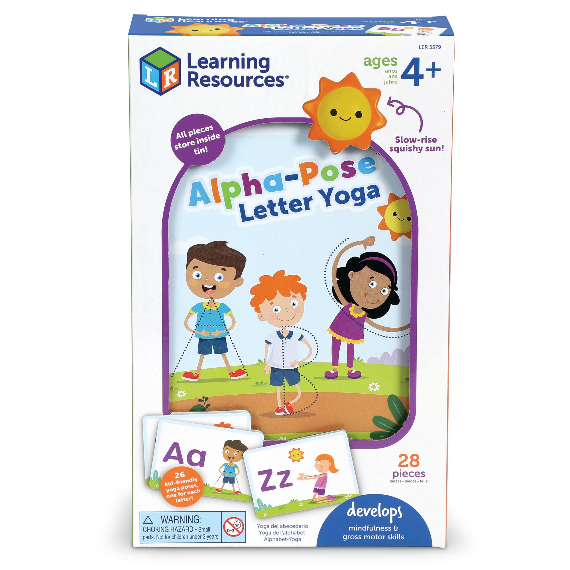 Learning Resources Alpha-Pose Letter Yoga, Social Emotional Learning Activities, Kids Yoga, Toddler Flash Cards - Image 2