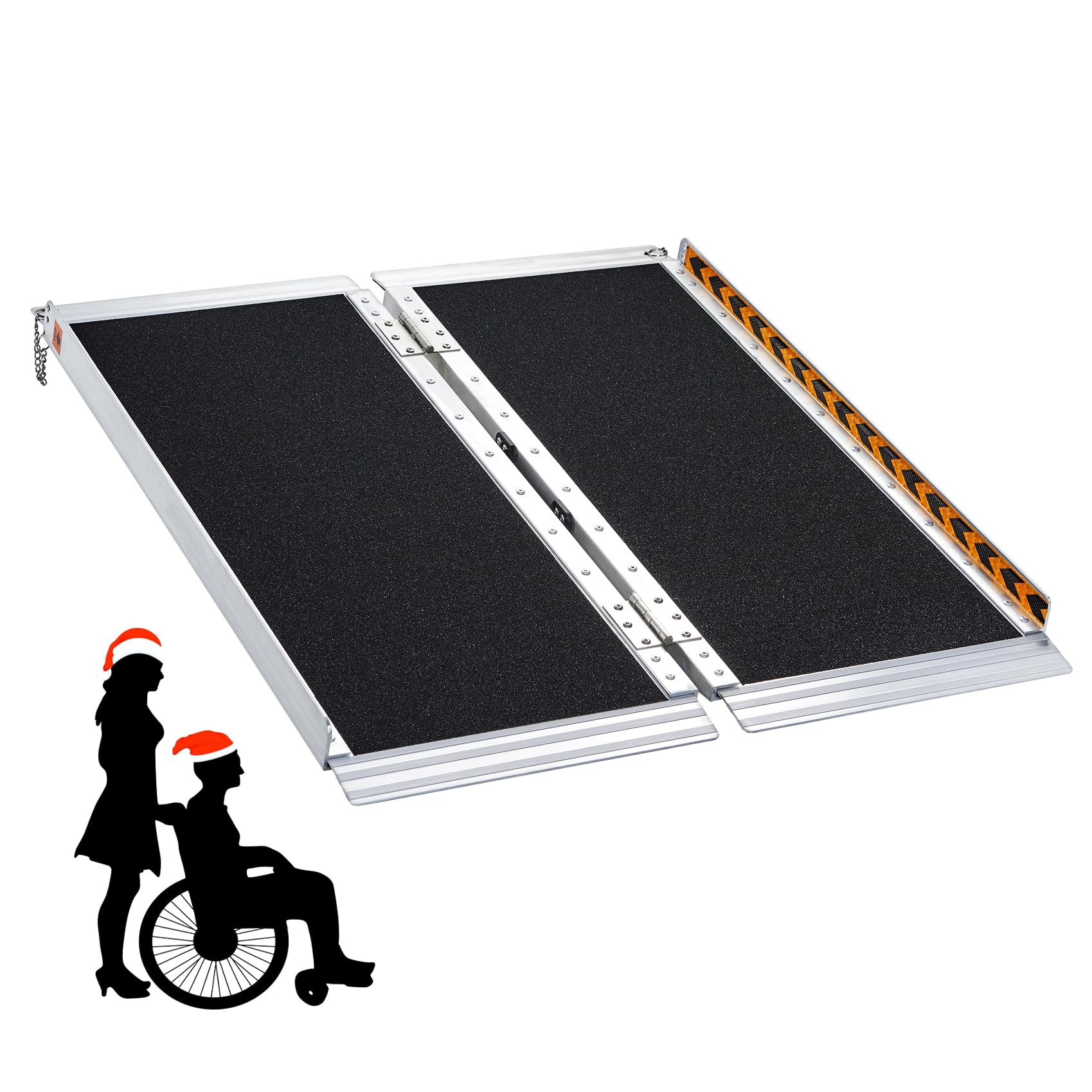 Gardhom Folding Steel Wheelchair Ramp 