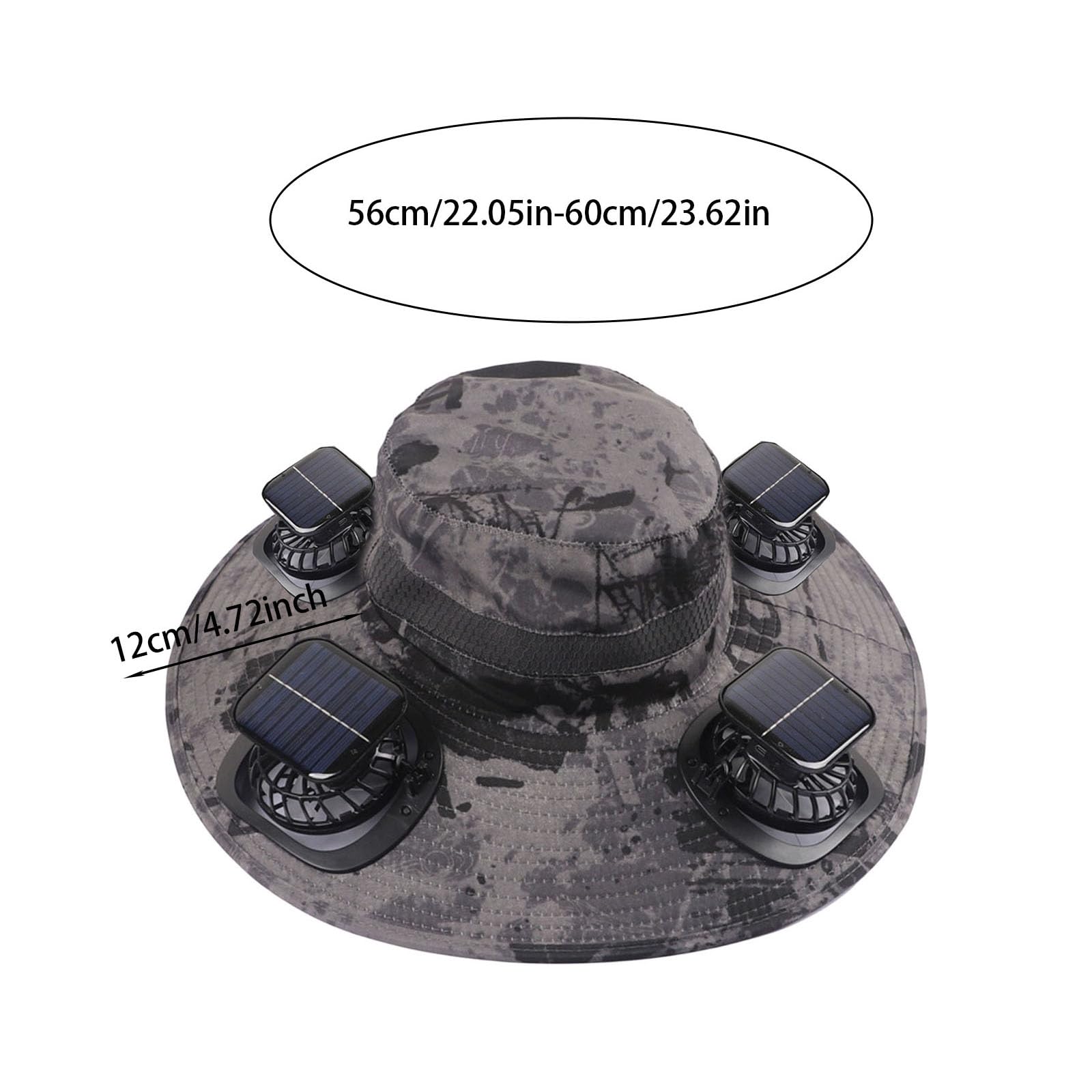 Sombrero Solar con Ventilador Sombrero para El Sol con Ventilador Protección UV Transpirable Sombreros De Solar para Hombre Y Mujer Jardinería Pesca Senderismo Actividades Al Aire Libre Verano