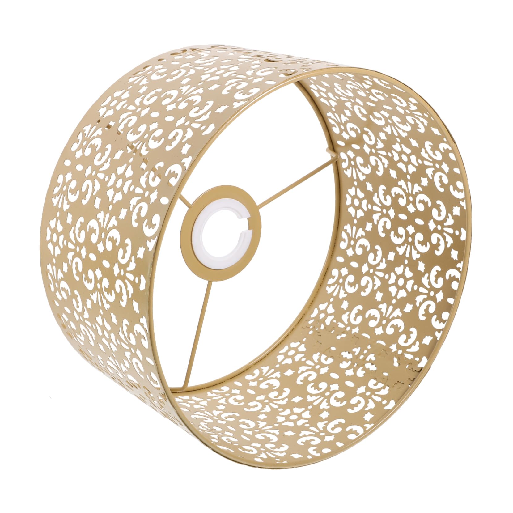 KICHOUSE Metal Hollow Lamp Shade Unique Floral Pattern Table Lamp Cover Modern Decorative Lighting