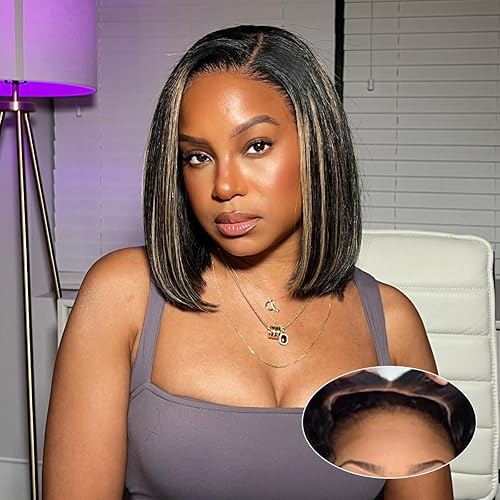 Miniatura 8 de Pelucas de cabello humano sin pegamento, prearrancadas, precortadas, para usar y llevar, pelucas rizadas estilo Bob para mujeres negras, pelucas con