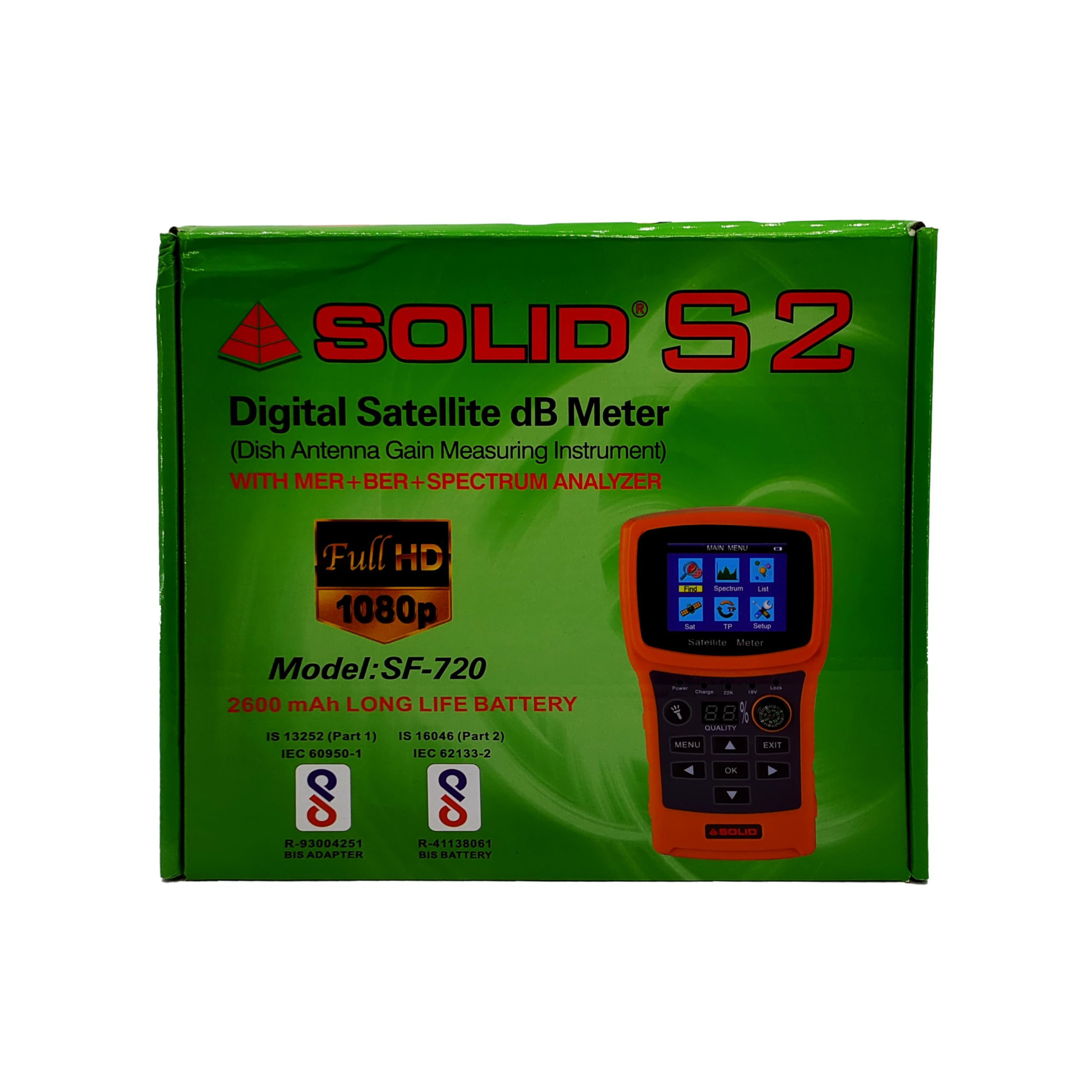 SOLID SF-720 Rechargeable Digital Satellite dB Meter with Torch and Carry Bag (B07L3VV9SC) Amazon Price History, Amazon Price Tracker