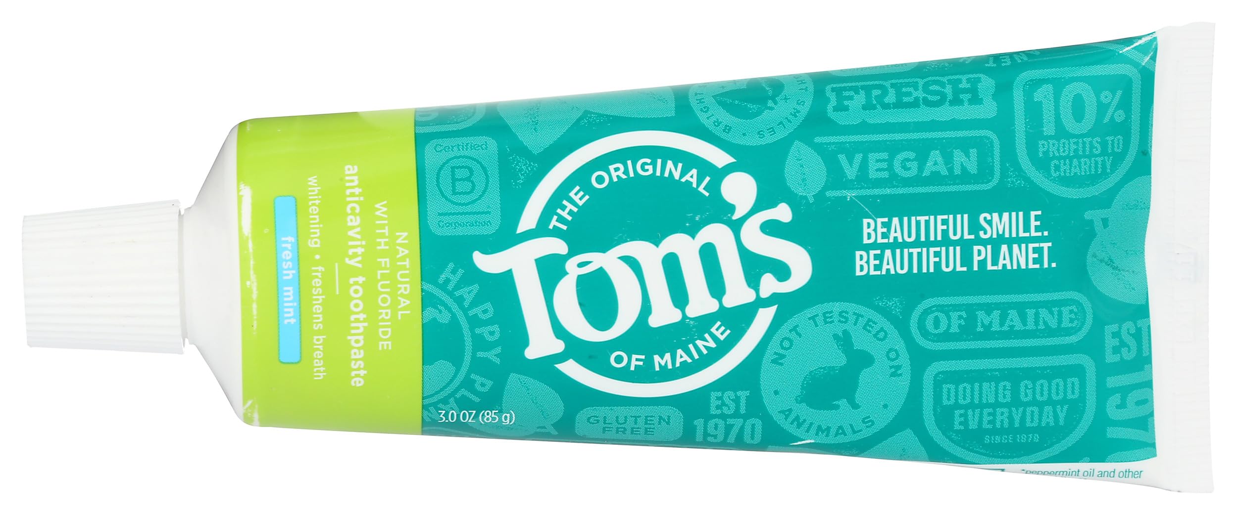 Tom's of Maine, Travel Size Anticavity Toothpaste - Fresh Mint, 3 Ounce