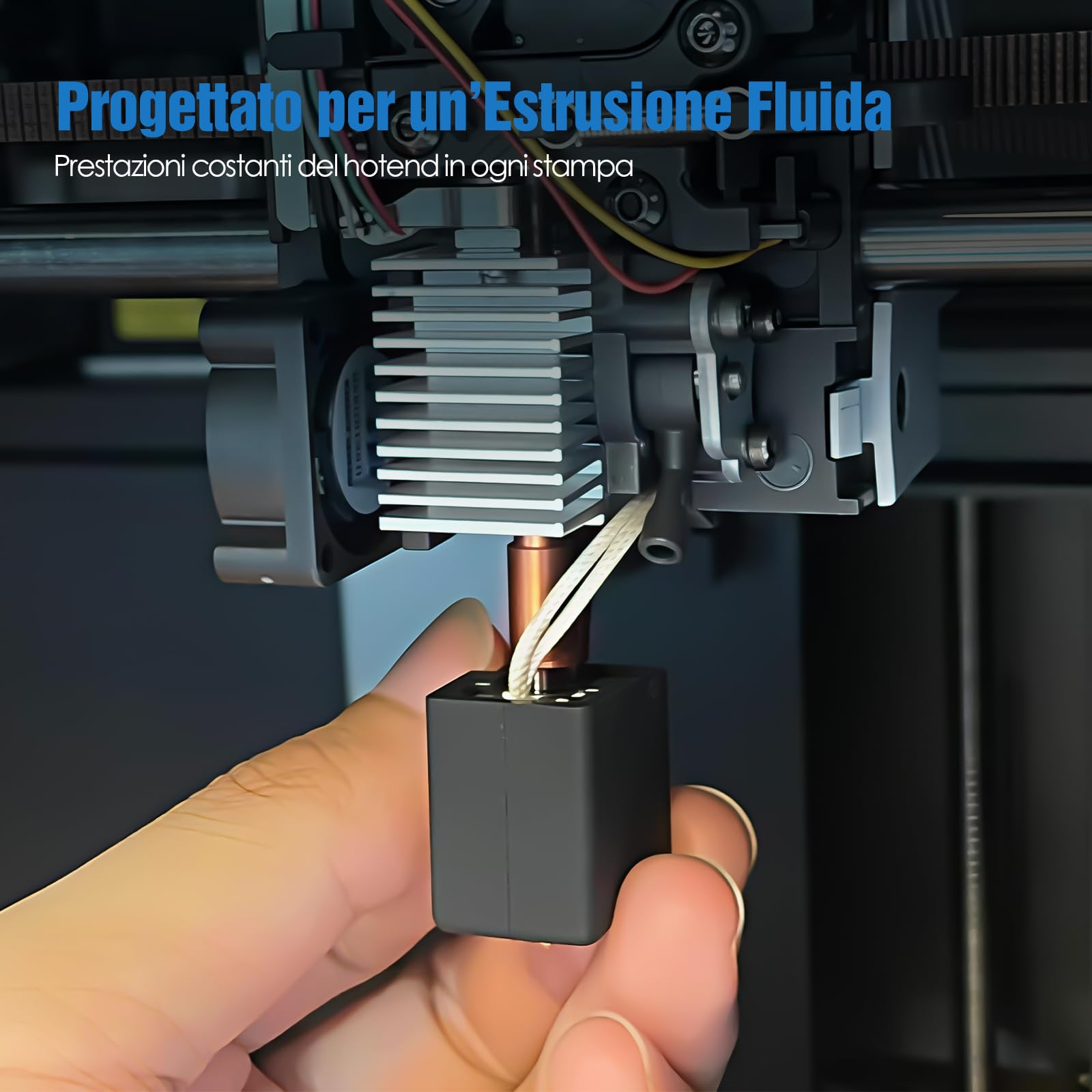 Kit Hotend per Anycubic Kobra S1 e Kobra S1 Combo, Hotend di Ricambio Migliorato con Ugello in Ottone da 0,4 mm, Riscaldamento Rapido ed Estrusione Stabile – Accessori per Stampanti 3D