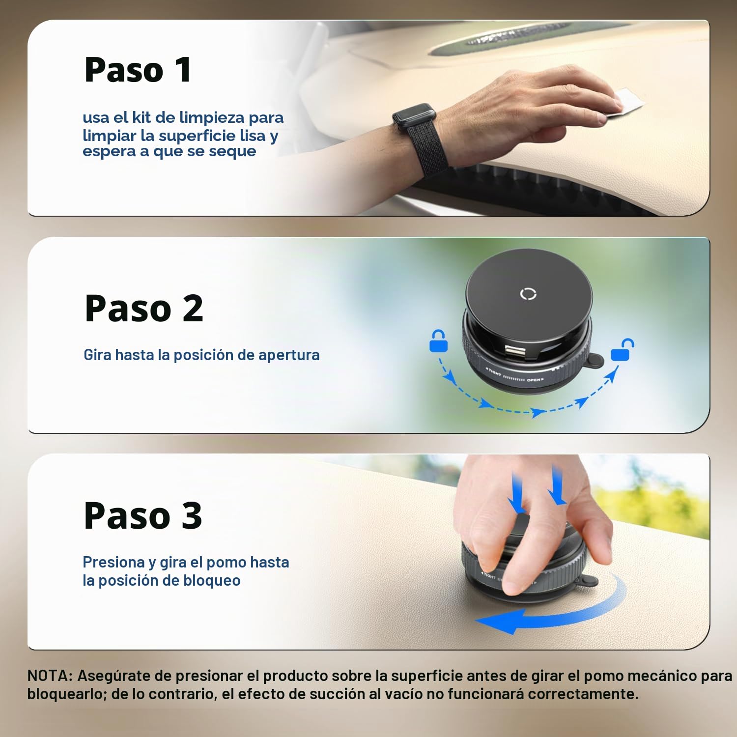 15W Cargador Inalámbrico Soporte Móvil Coche [Ventosa Vacío] [360° Ajustable & Plegable] Carga Rápida Cargador Coche MagSafe para iPhone 17/16/15/14/13/12 Series