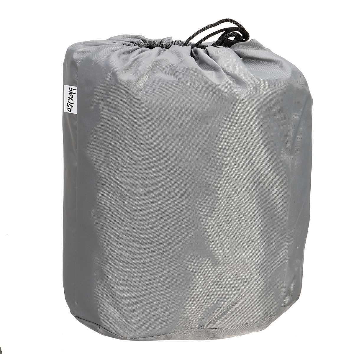 EALLEN Bootsplane,Bootspersenning 210D Heavy Duty Grey Open Boat Persenning Trailerable Fishing Ski Runabout wasserdichte Anti-UV V-Hull Marine Canvas Cover 3.5-4.5M(430x205cm)