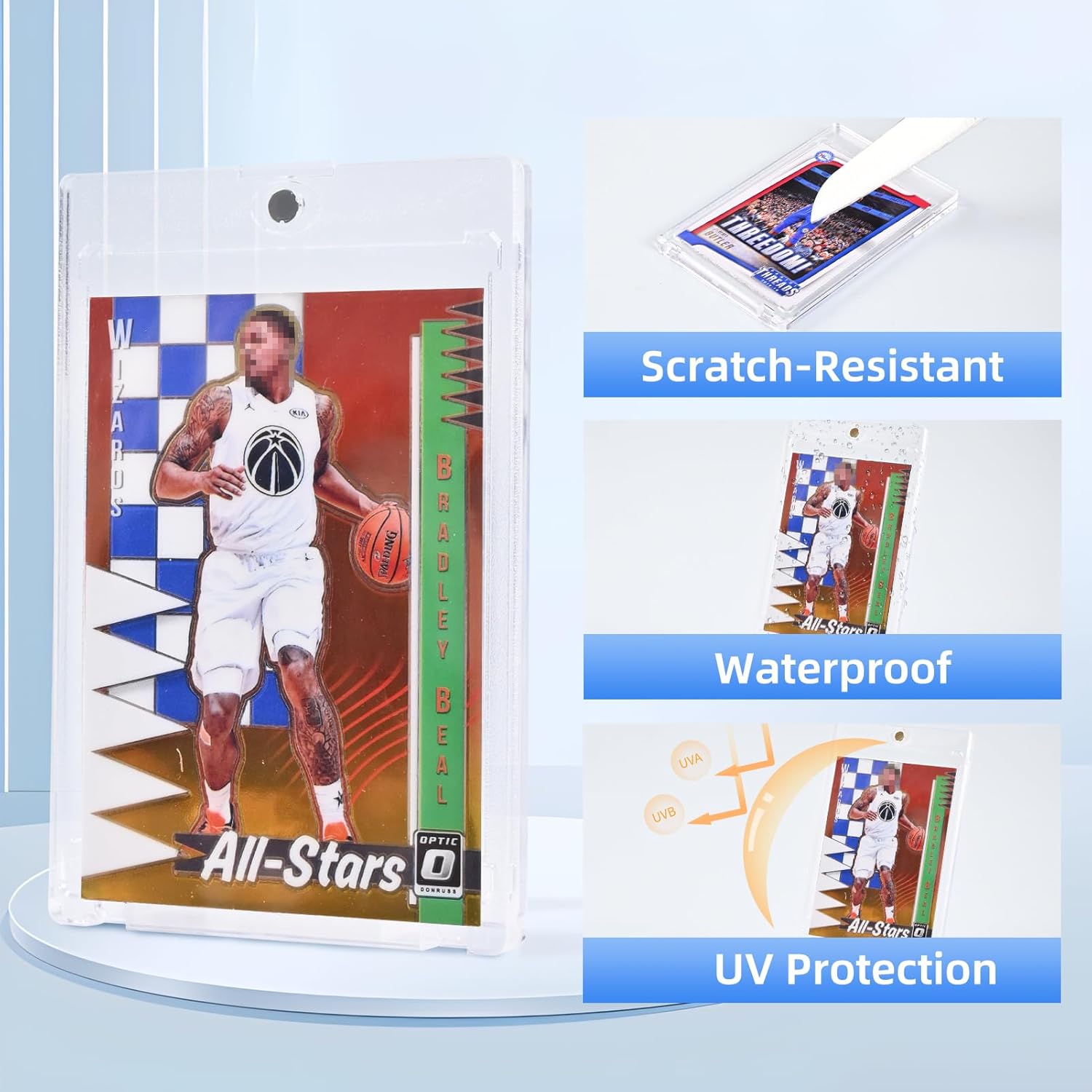 40ct 35PT Magnetic Acrylic Card Holders – Clear Trading Card Protectors for Sports, MTG, Baseball, and Collectible Game Cards