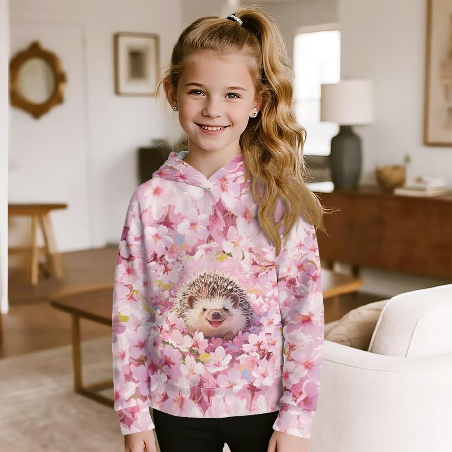 Kids Hoodies for Boys and Girls, Soft Hooded Sweatshirt Childs Longsleeve Pullover with Pocket