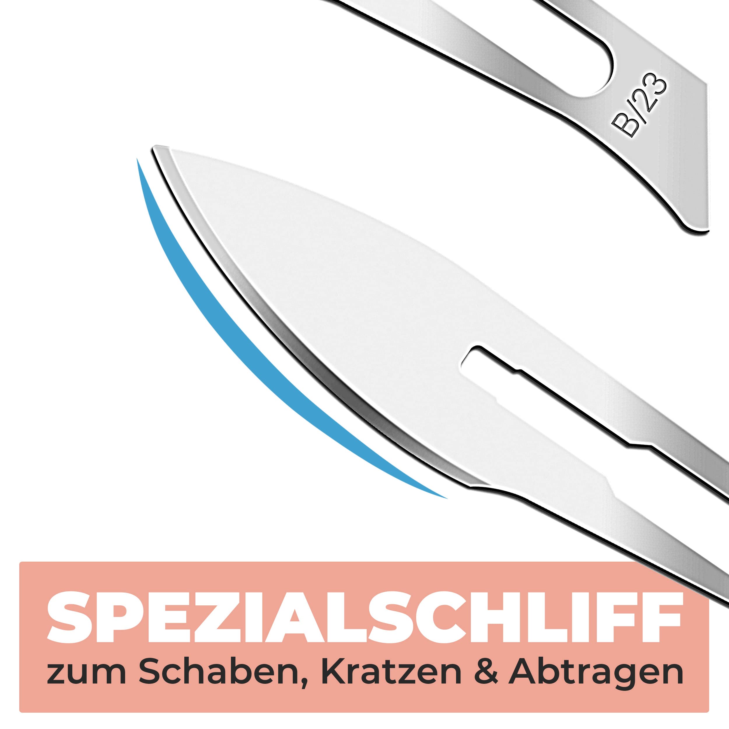 14x Fußpflege Skalpell-Klingen Set Kosmetex Podologie Swann Morton Mix Klingen Hornhaut, Hühneraugen (14x Klingen 1x Griff)
