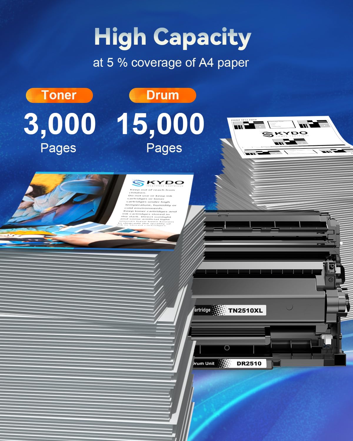 TN2510XL Toner + DR2510 Tamburo Compatibili per Brother TN-2510XL Toner DR 2510 per Brother DCP-L2627DW HL-L2400DWE DCP-L2620DW DCP-L2665DW DCP-L2660DW MFC-L2860DWE DCP-L2627DWE MFC-L2800DW