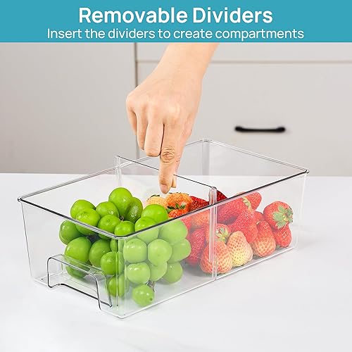 Miniatura 7 de Vtopmart Juego de 5 cajones de almacenamiento apilables transparentes, fáciles de montar, organizadores de acrílico para debajo del fregadero,