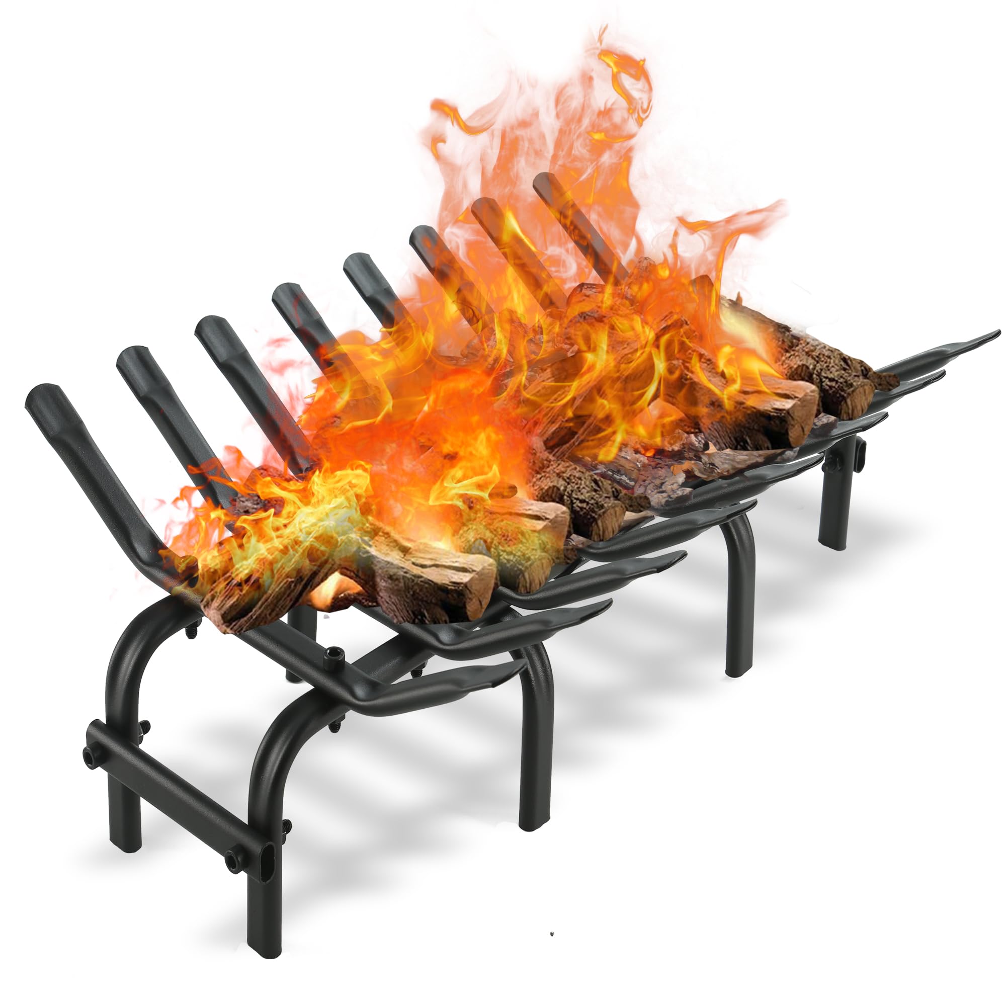 YSEJOMP 19 inch Steel Fireplace Grates Stove Grate Rack for