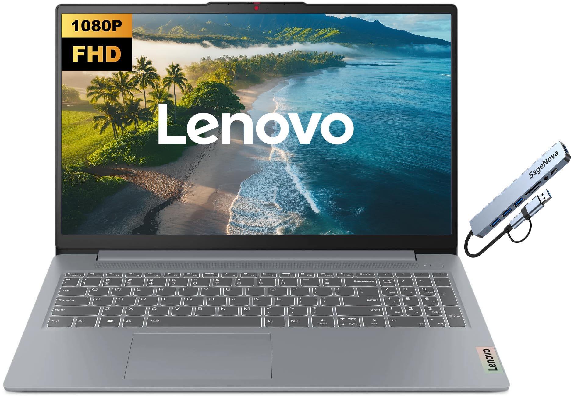 Lenovo IdeaPad Slim 3i 15.6" Business Laptop Computer, 8GB RAM 128GB SSD, Intel N150 Processor, FHD 1920 x 1080 Display, Windows 11 Home, Arctic Grey