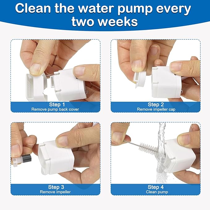 Bomba para Fuente de Agua para Gatos OYES JY-200, 5V, Blanco miniatura 6