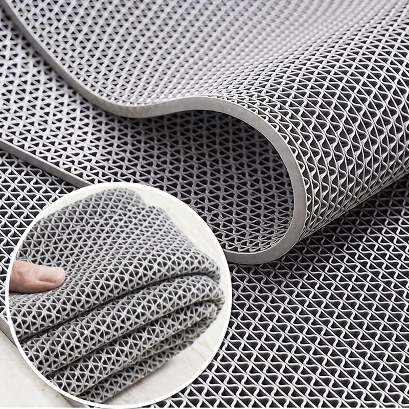 Anti-Slip Drainage Mat Outdoor & Indoor Heavy-Duty Commercial Rubber Mat Kitchen Garage, Restaurant & Sauna Floor Mat(Grey, 3FTX5FT)