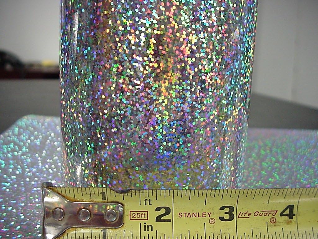 Glittering Sign Vinyl, Holographic Irridescent Sequins, Self-adhesive,12 Inch X 10 Feet