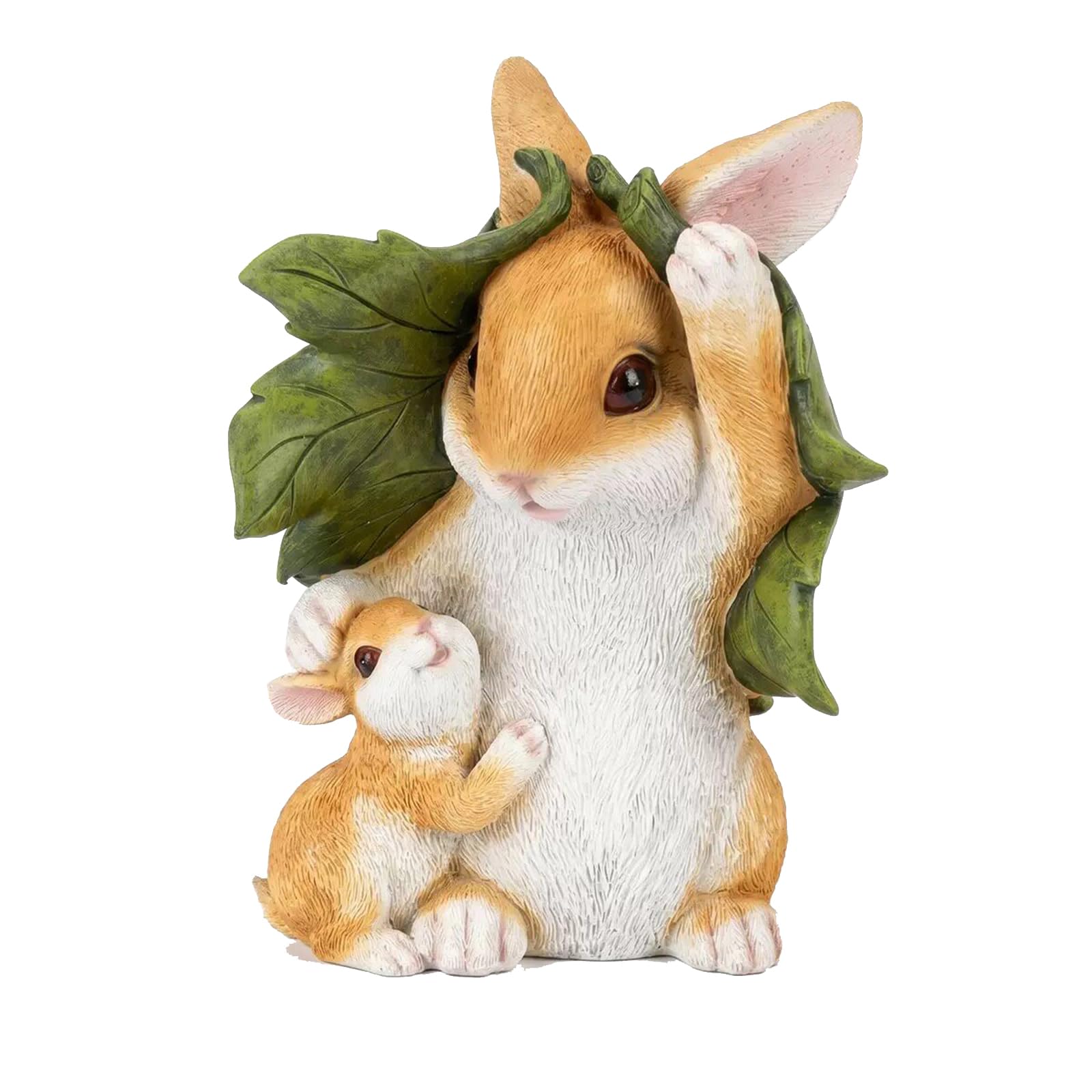 YXCQHZM Resin Mother-and-Baby Rabbit Ornament Cute and Funny Rabbit Garden Decoration for Patio Lawn Yard Ornaments