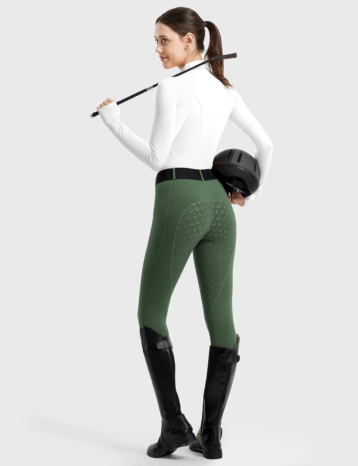FitsT4 Sports Women's Full Seat Riding Tights Active Silicon Grip Horse Riding Tights Equestrian Breeches