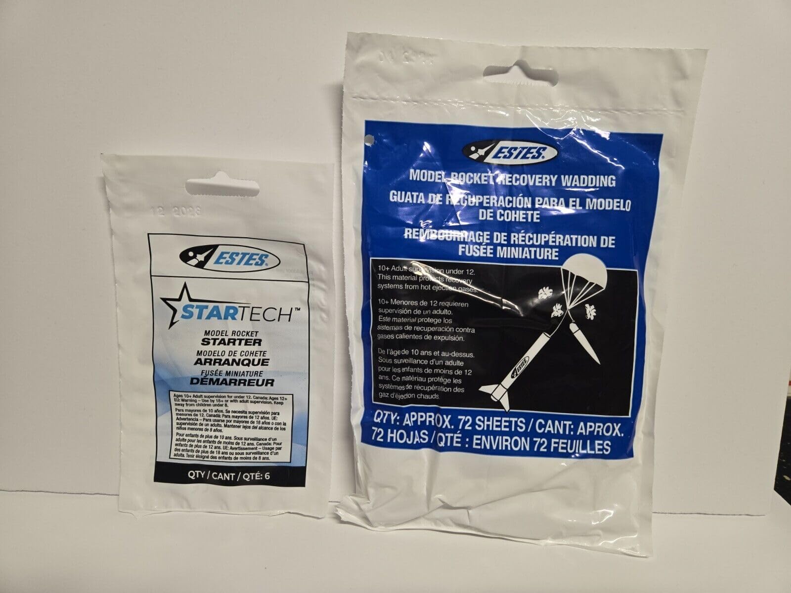 2 Pack Compatible with Estes 2274 Recovery Wadding and Estes 2303 STARTECH Starters for Model Rocket