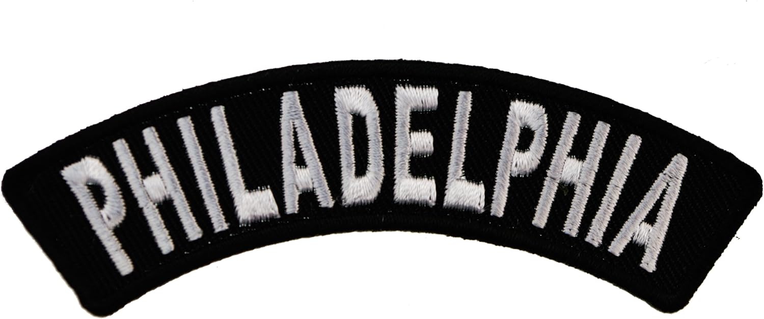 Philadelphia City Rocker Iron or Sew on Embroidered Patch IVANP3623 F4D23P