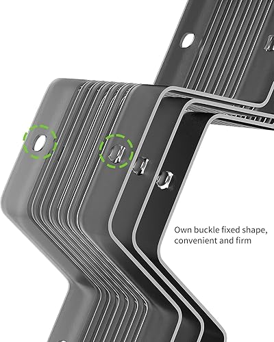 Miniatura 6 de Separador de panal de abejas, organizador de cajones ajustable para ropa interior, cinturón, bufanda, calcetines (negro (4 piezas)