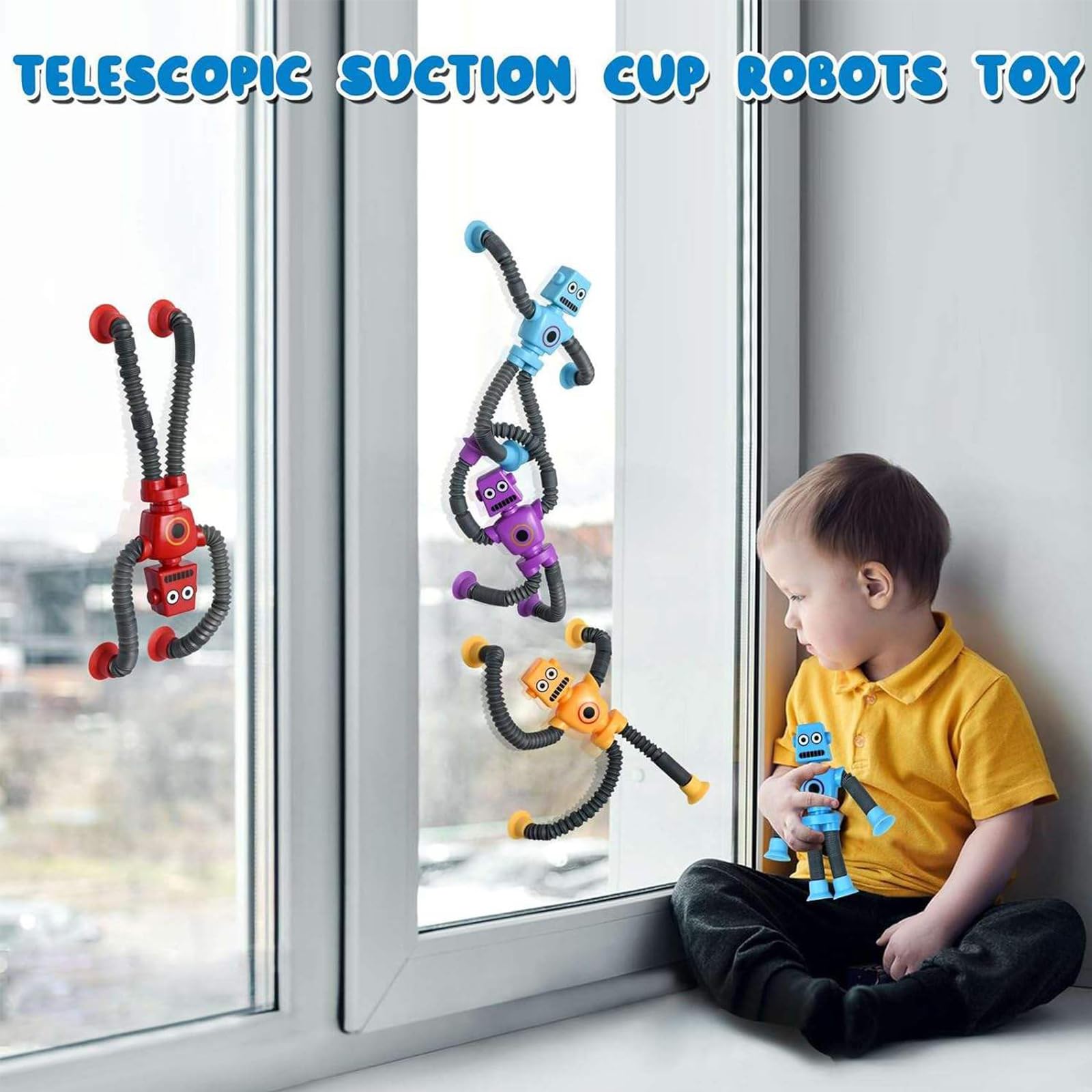 4x Astronaut Roboter Spielzeug - Pop Röhren Sensorik Für Kinder