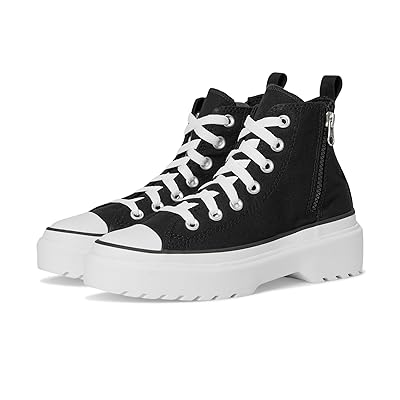 Converse Kids Chuck Taylor(r) All Star(r) Lugged Lift Platform Canvas (Big Kid) Boys Shoes Black/Black/White