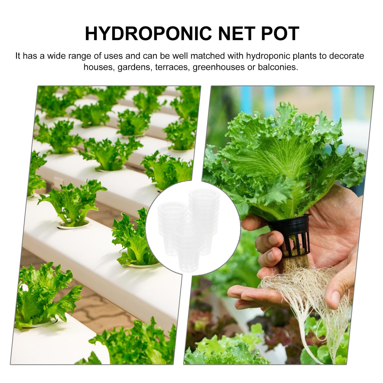 SUPVOX 100 pièces Lot de Paniers de Culture Hydroponique PP Durables Godets Semis Pratiques pour Légumes Fruits et Fleurs Structure Aérée pour Racines Solides et Résistants