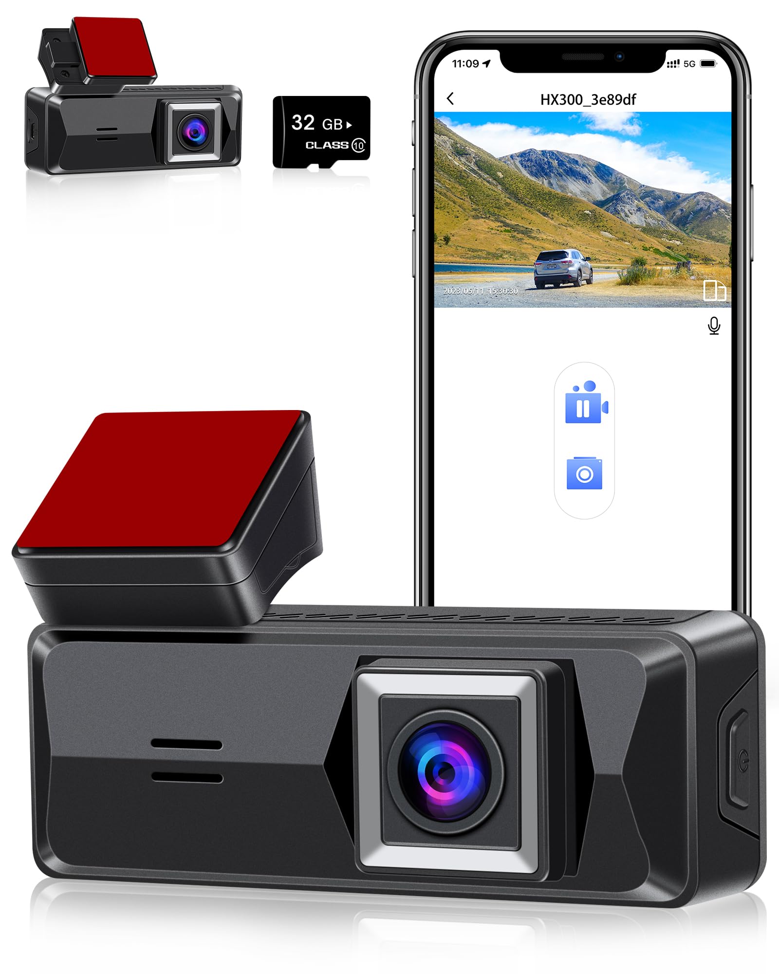 ドライブレコーダー ドラレコ スマホにダウンロード 360℃回転 高画質