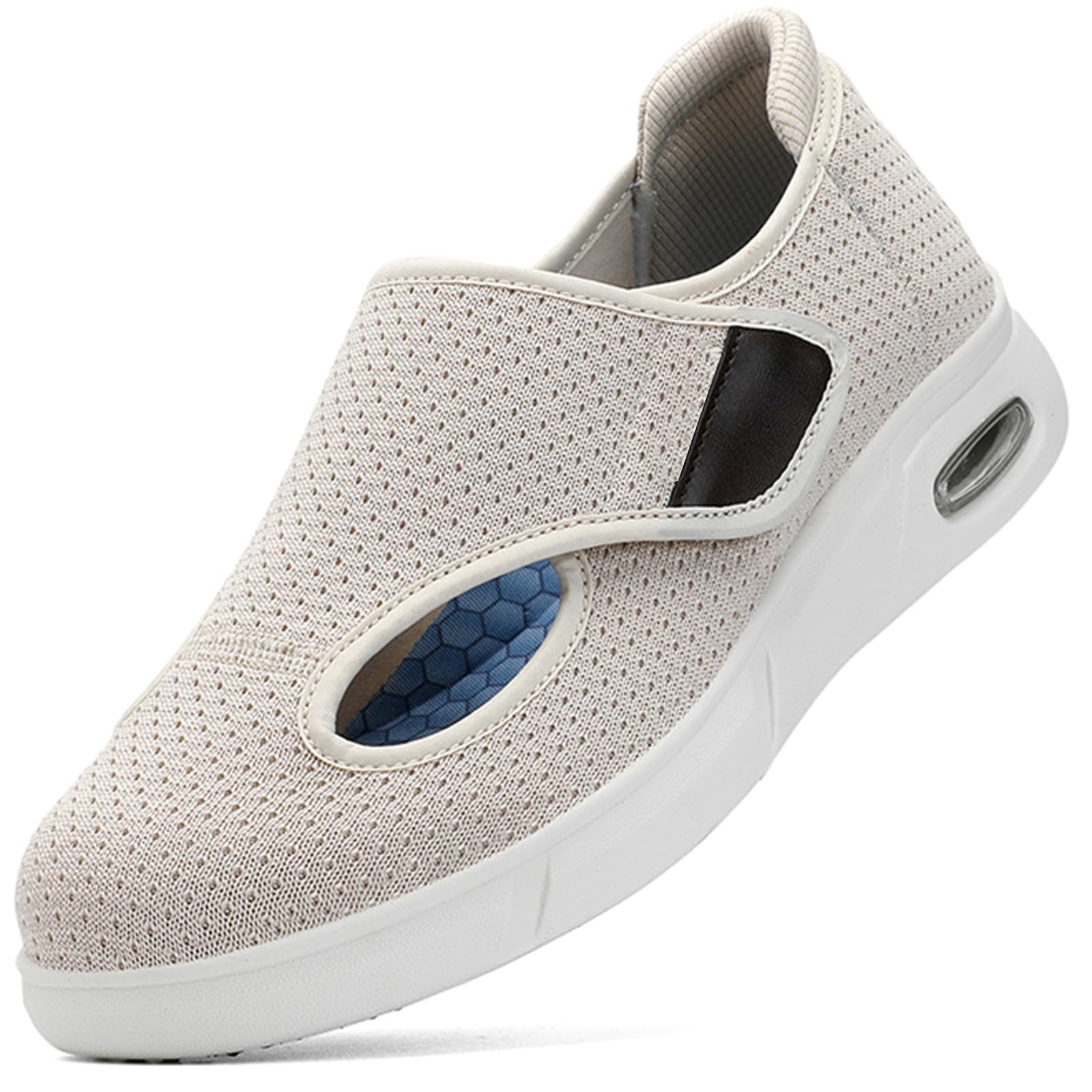 Sandalias para pies delicados Zapatillas Pie Ancho Hombre Zapatillas ortopedicas Mujer Zapatos de Mujer con Horma Ancha,Beige,43.5 EU