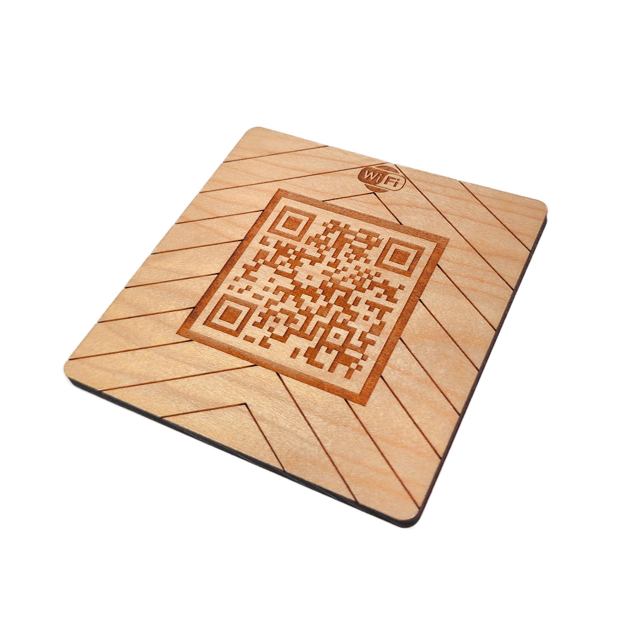 Amazon.com: QR WiFi Coasters | WiFi Sign | Laser Engraved qr Code