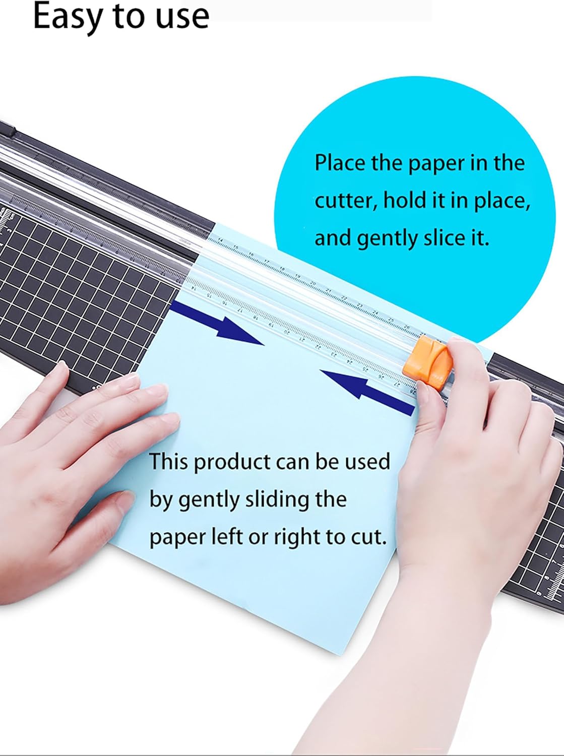 TYXFSMYXGS 頑丈なロータリー式ペーパーカッター。直線/ミシン目/波形カット、角度カット機能を備えた手動ギロチン式ペーパーカ