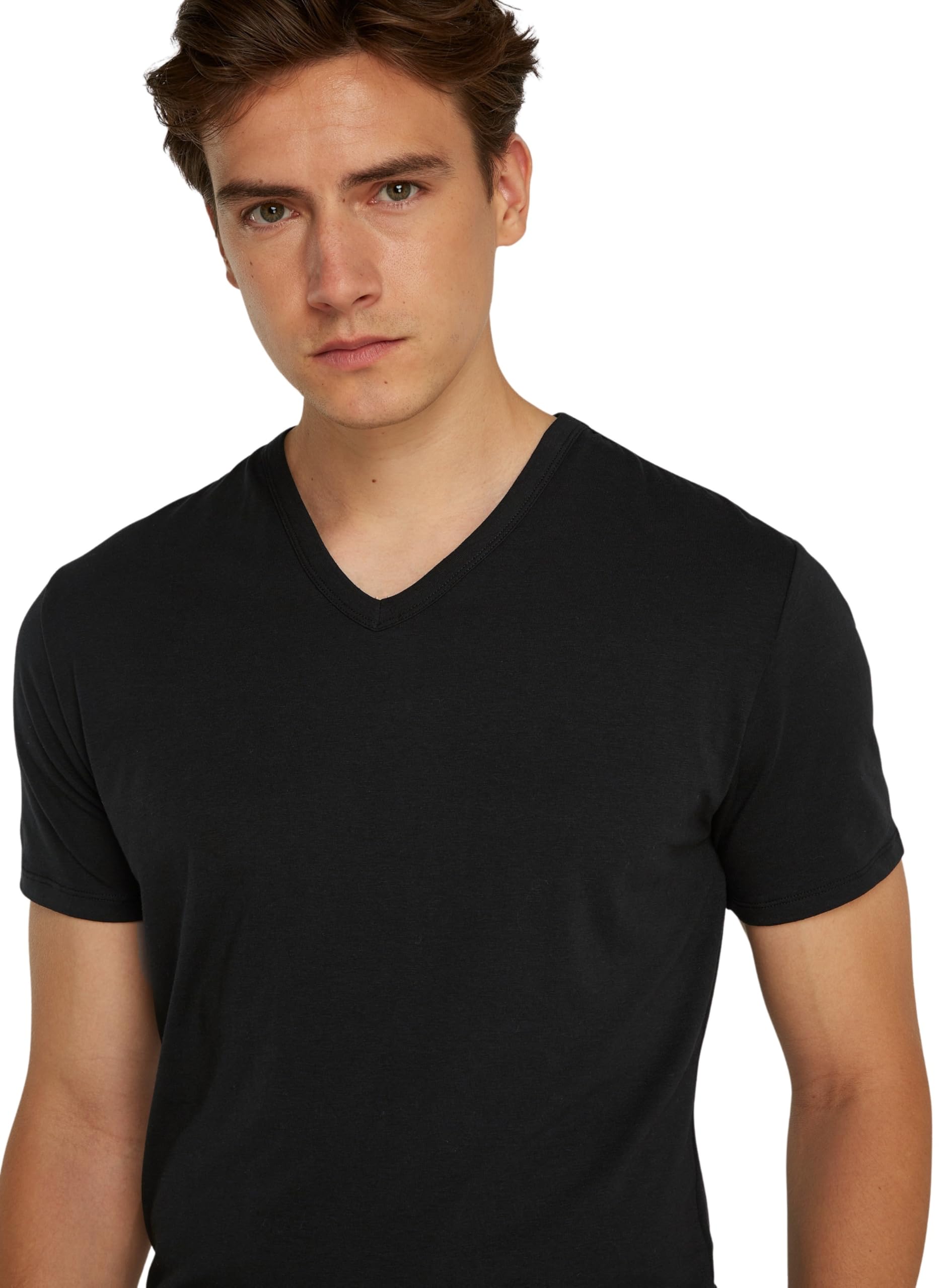 Calvin Klein Camisetas de Manga Corta Hombre Pack de 3 con Cuello de Pico