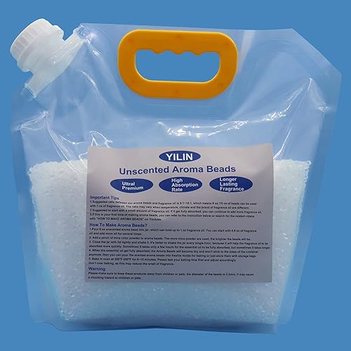 YILIN Perlas aromáticas sin perfume de 3.5 libras para frescos de automóvil, perlas de aroma de alta absorción para moldes de freshies de automóvil,