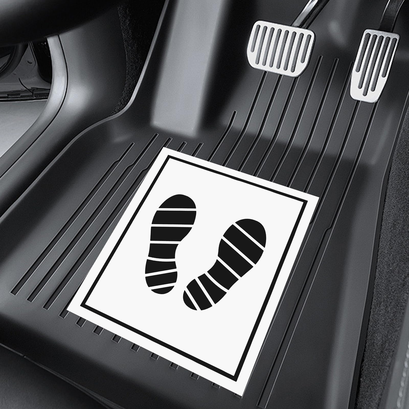 Lot de 300 tapis de sol jetables en papier pour voiture, 49 x 39 cm | Tapis de voiture en papier antidérapant, motif imprimé blanc, entretien du véhicule, protection intérieure