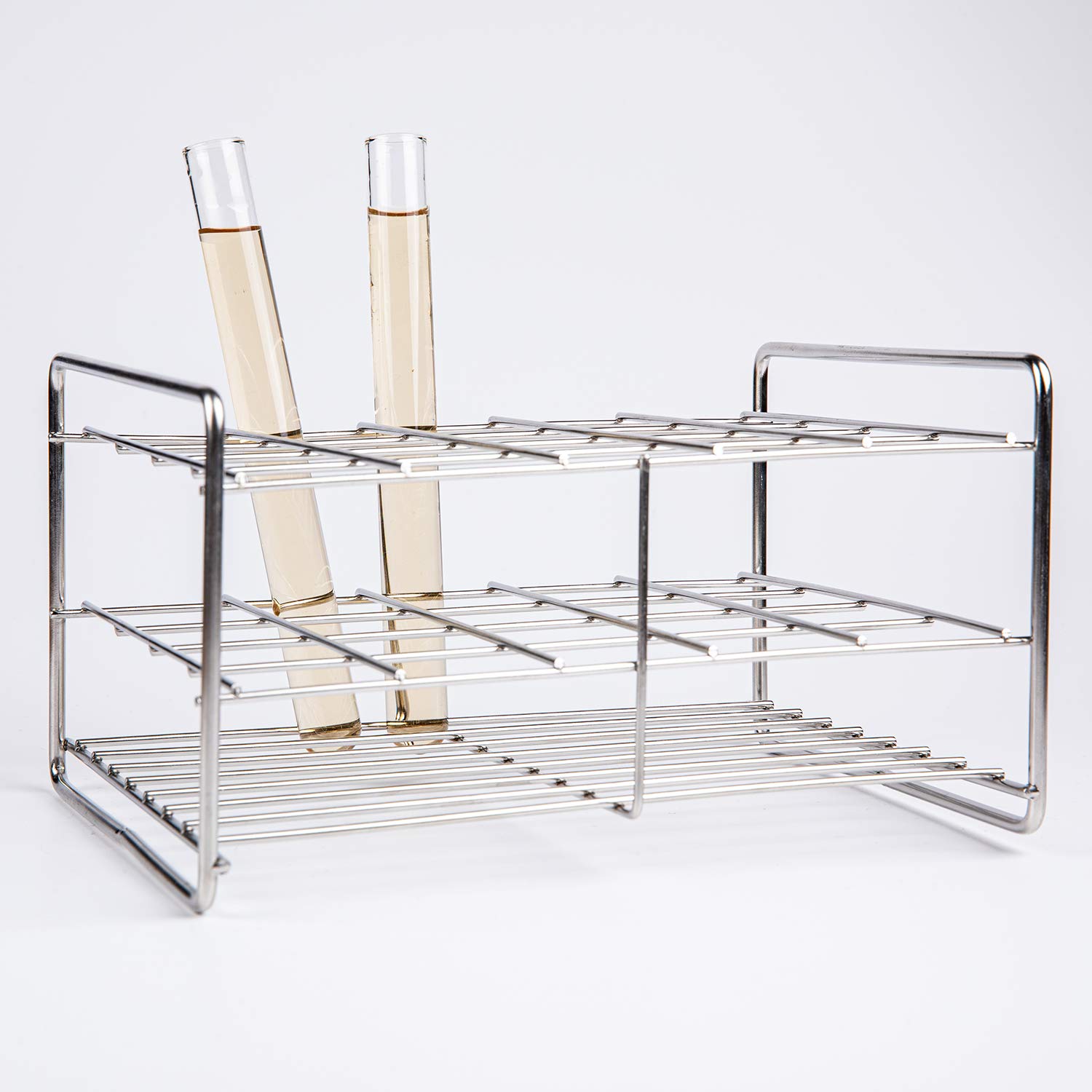 Rack per provette in acciaio inox, 20 posizioni, formato 5x4, filo costruito, diametro esterno consentito di tubi 39mm-41mm