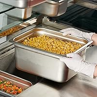 Vista 121 de CURTA Paquete de 6 cubiertas de sartén de mesa de vapor de tamaño 1/4 con asa, NSF, tapa de bandeja de hotel, tapa de comida de catering