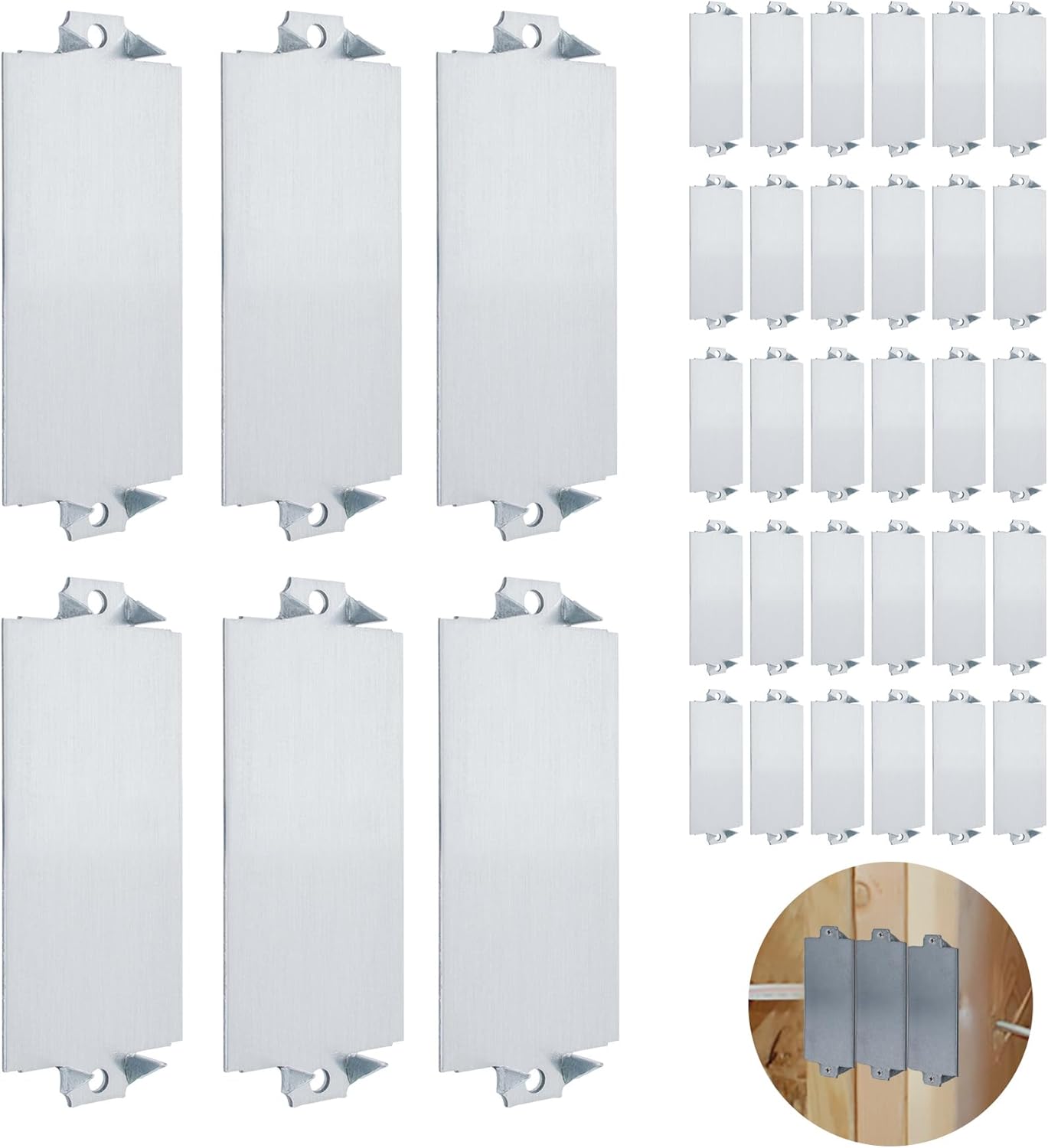 30 Pack Nail Plates for Wood Studs, Cable Protector Plate for Wood ...