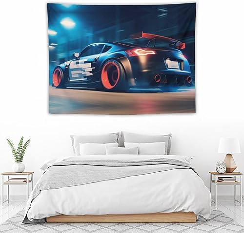 Miniatura 5 de ANMOGID Tapiz para colgar en la pared, decoración estética para dormitorio, sala de estar, tapices de pared para automóvil deportivo, 370z,