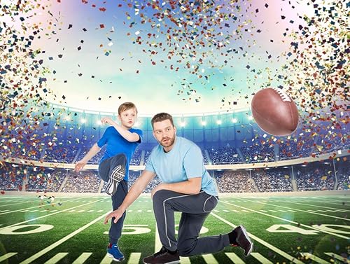 Miniatura 3 de WOLADA Telón de fondo de Super Bowl de 7 x 5 pies, telón de fondo de fiesta de domingo de fútbol americano, telón de fondo deportivo, fondo de