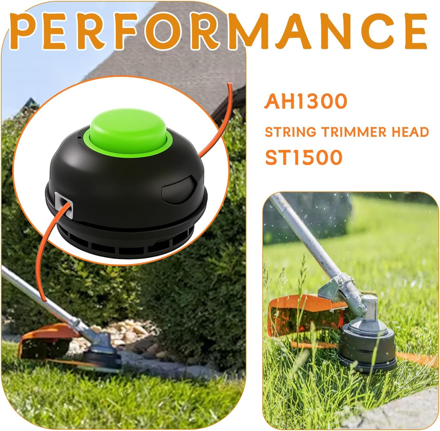 AH1300 String Trimmer Head Assembly for EGO Power+ ST1500 Series 15" Trimmers – AH1300 Replacement Head with 0.095" Line