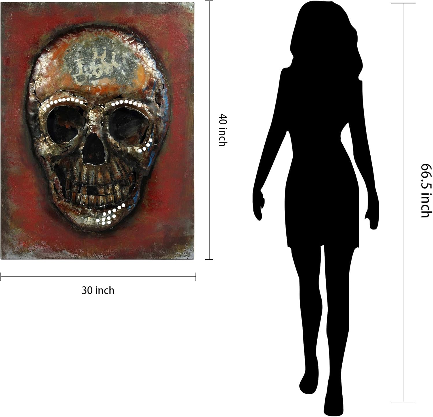 Empire Art Direct Empire Art Long Horn Primo Mixed Media Hand Painted Iron Sculpture Wall Décor, Metallic, 2.40 x 48.00 Empire Art Direct Empire Art Long Horn Primo Mixed Media Hand Painted Iron Sculpture Wall Décor, Metallic, 2.40 x 48.00