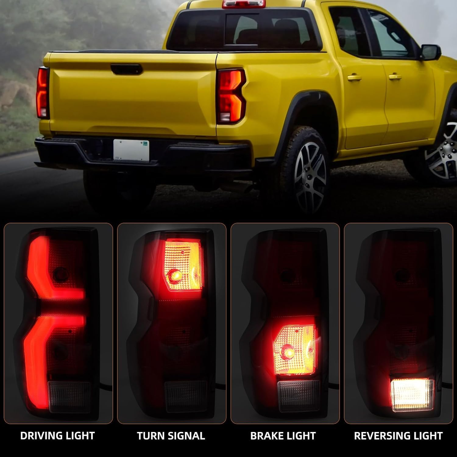 LED Taillight Compatible with Chevy Colorado 2023-2025 with parking light Right Passenger Side