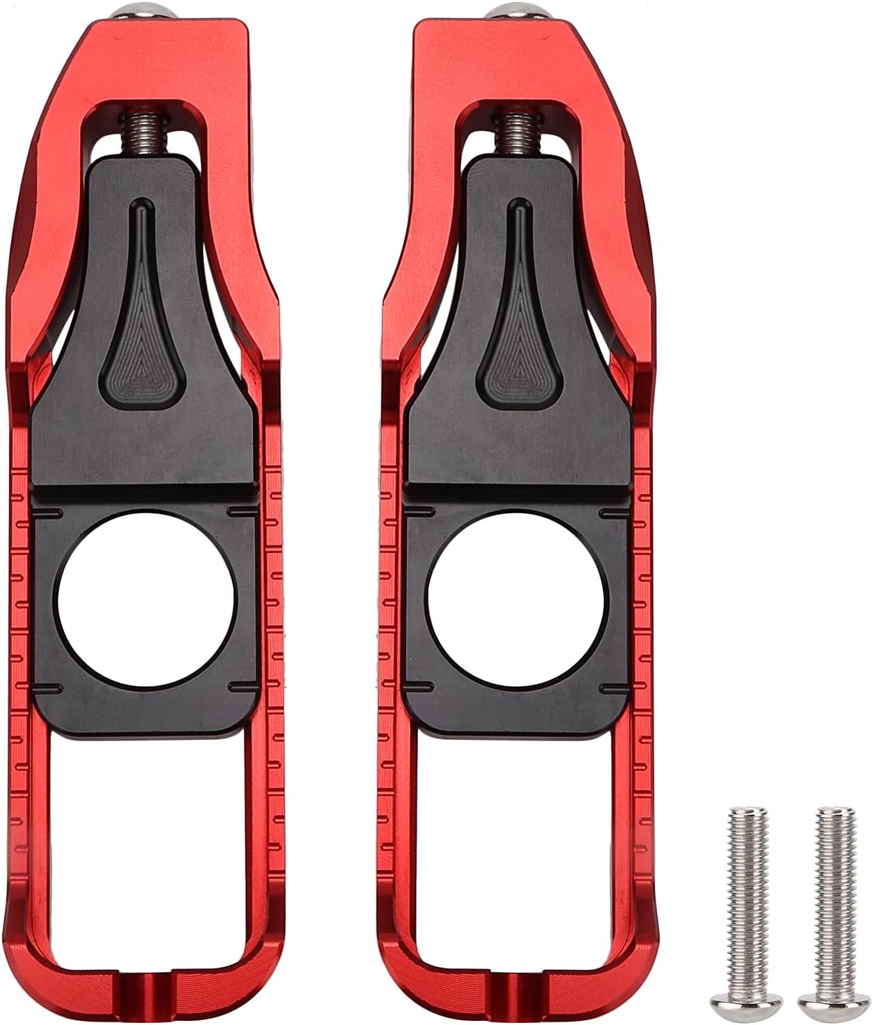 Pair Motorcycle Left Right Chain Adjusters Tensioners A red Replacement For YZF R6 2017 2020 CNC Aluminum Alloy Anodized Finish Easy To Install
