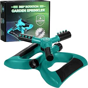 360° Rotating Lawn Sprinkler with Weighted Base