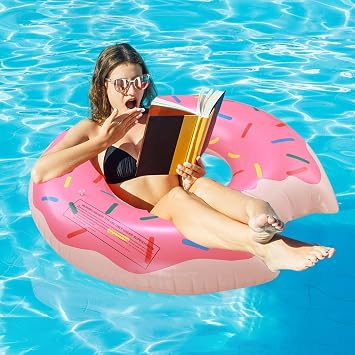 Inflatable Pool Floats Tube Swim Ring 4 Feet Swimming Tube Water Fun Beach Party Pool Toys Floaties for Adult Teenages