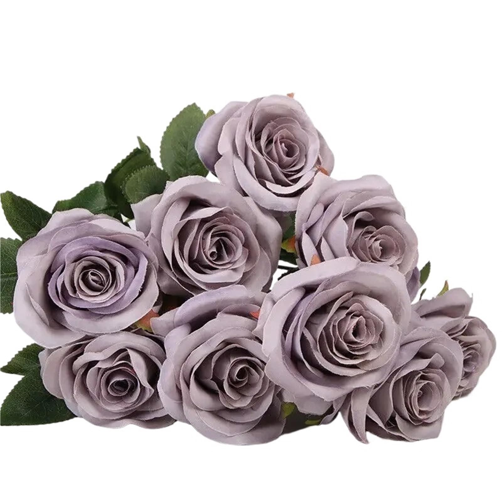 Dcrxz Artificial Flowers 3pcs Silk Rose Artificial Flowers Bouquet Wedding Garden Home Party Wedding Decoration(Grey)