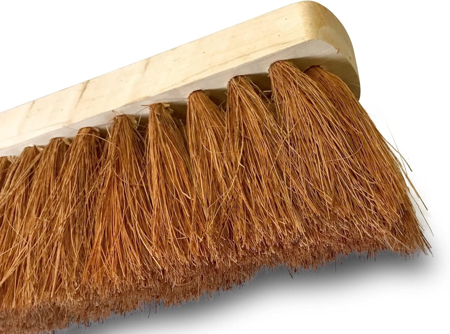 Kibros 10 Stück Besen für den Haushalt, Kokosfasern, naturfarben, 29 cm, ohne Stiel | Natürliche Kokosfasern, Holzsohle, Schraubhülse Kunststoff, Lieferung ohne Stiel, 10 Stück Sparset