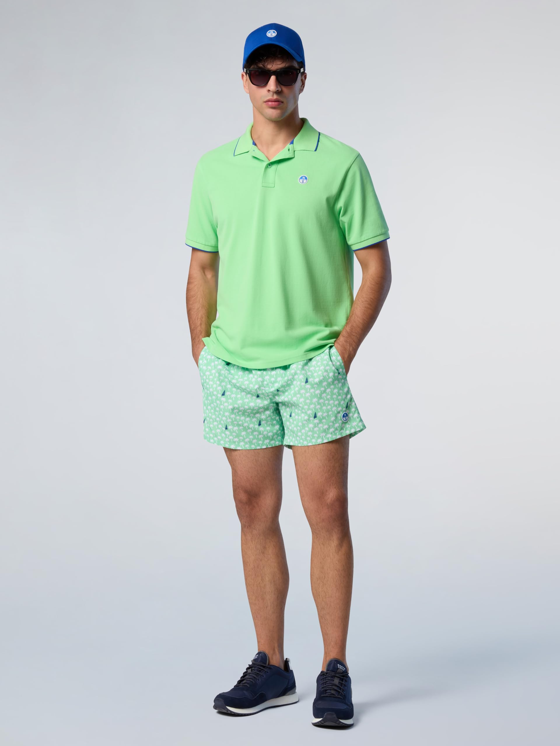 NORTH SAILS Boxer Mare Uomo in Poliestere Riciclato con Stampa Grafica