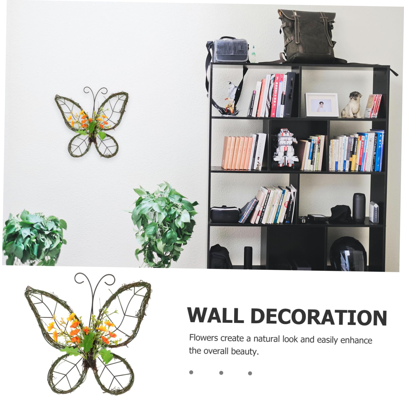 Ghirlanda Primaverile Forma Di Farfalla Fiori Artificiali Per Decorazione Di Porte e Finestre Decorazione Leggera e Versatile Per Ogni Occasione